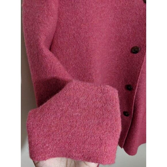 Lands End Cardigan Sweater Jacket Collared 100% Wool Outdoor 14 Regular - Picture 6 of 10